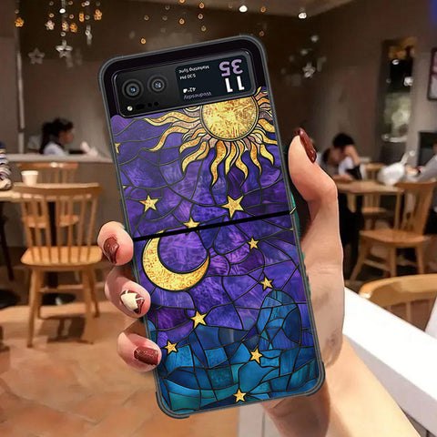 Motorola Razr 40 Cover - Celestial Starry Universe Series - HQ Premium Shine Durable Shatterproof Case