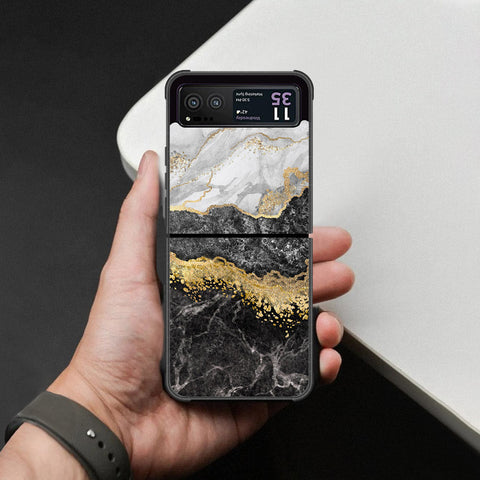 Motorola Razr 40 Cover - Colorful Marble Series - HQ Premium Shine Durable Shatterproof Case