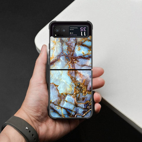Motorola Razr 40 Cover - Colorful Marble Series - HQ Premium Shine Durable Shatterproof Case
