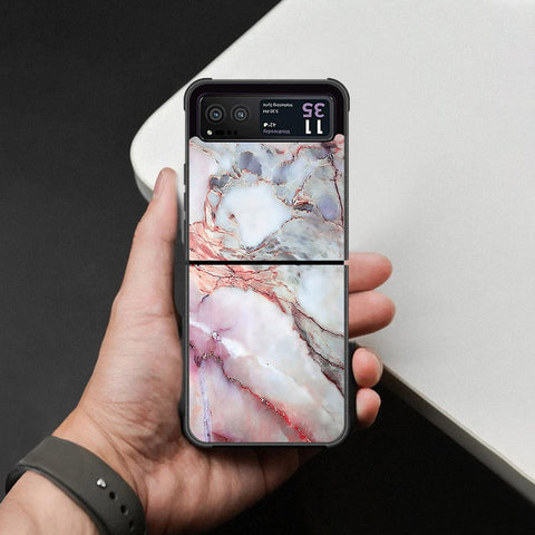 Motorola Razr 40 Cover - Colorful Marble Series - HQ Premium Shine Durable Shatterproof Case