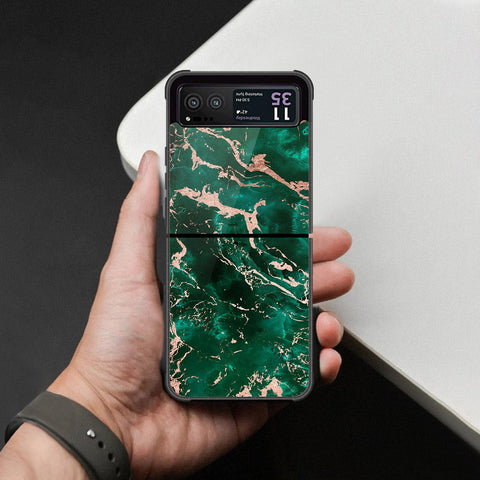 Motorola Razr 40 Cover - Colorful Marble Series - HQ Premium Shine Durable Shatterproof Case