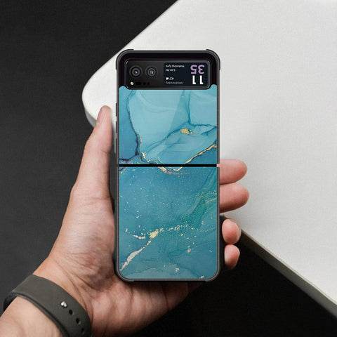 Motorola Razr 40 Cover - Mystic Marble Series - HQ Premium Shine Durable Shatterproof Case