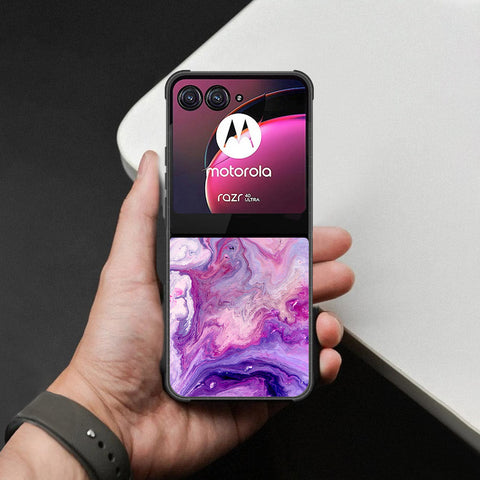 Motorola Razr 40 Ultra Cover - Colorful Marble Series - HQ Premium Shine Durable Shatterproof Case