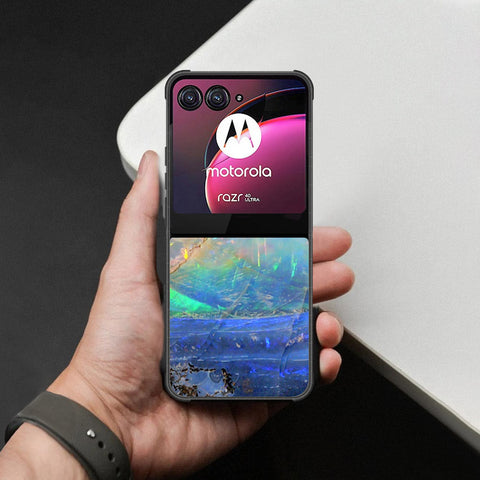 Motorola Razr 40 Ultra Cover - Colorful Marble Series - HQ Premium Shine Durable Shatterproof Case