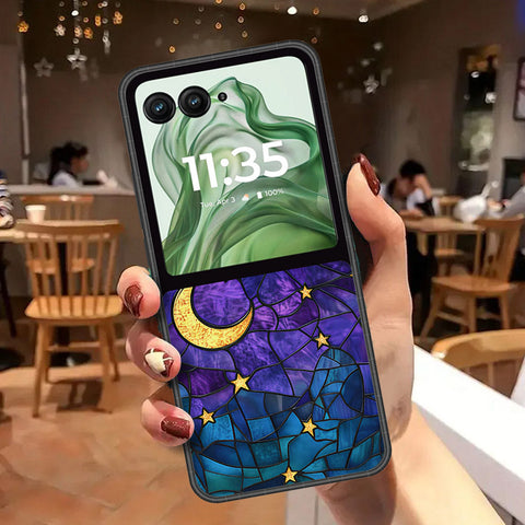 Motorola Razr 50 Cover - Celestial Starry Universe Series - HQ Premium Shine Durable Shatterproof Case