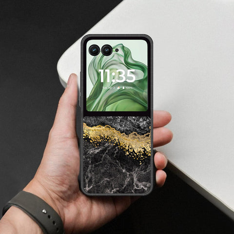 Motorola Razr 50 Cover - Colorful Marble Series - HQ Premium Shine Durable Shatterproof Case