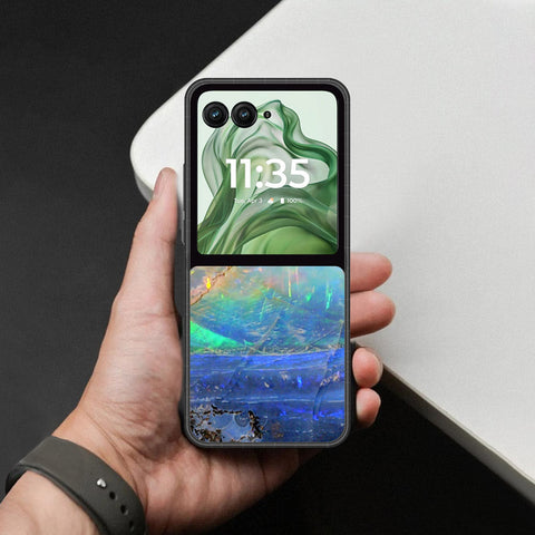 Motorola Razr 50 Cover - Colorful Marble Series - HQ Premium Shine Durable Shatterproof Case