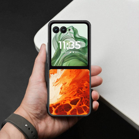 Motorola Razr 50 Cover - Mystic Marble Series - HQ Premium Shine Durable Shatterproof Case