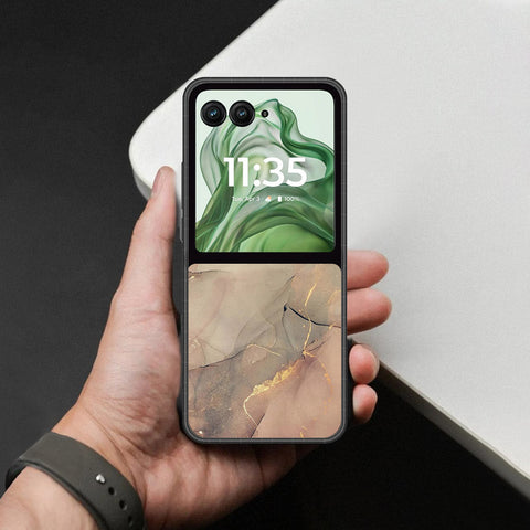 Motorola Razr 50 Cover - Mystic Marble Series - HQ Premium Shine Durable Shatterproof Case