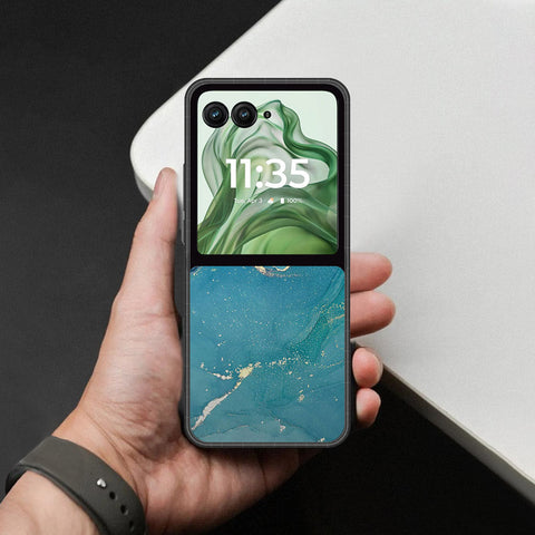 Motorola Razr 50 Cover - Mystic Marble Series - HQ Premium Shine Durable Shatterproof Case