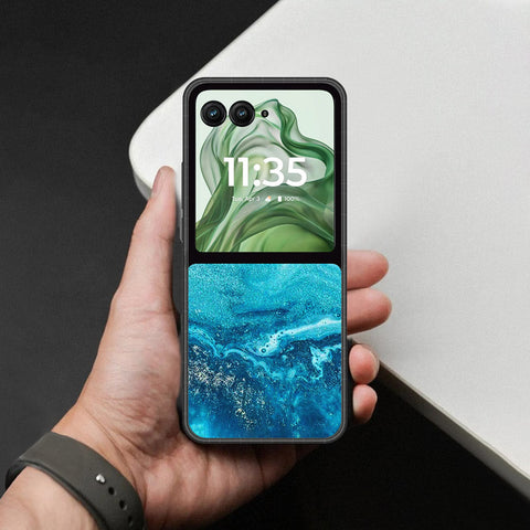 Motorola Razr Plus 2024 Cover - Mystic Marble Series - HQ Premium Shine Durable Shatterproof Case