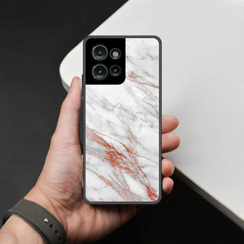 Motorola Edge 50 Cover - White Marble Series - HQ Premium Shine Durable Shatterproof Case