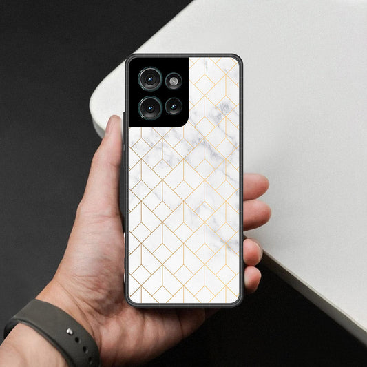 Motorola Edge 50 Cover - White Marble Series 2 - HQ Premium Shine Durable Shatterproof Case