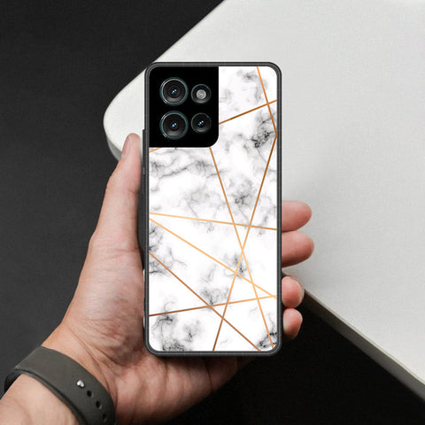 Motorola Edge 50 Cover - White Marble Series 2 - HQ Premium Shine Durable Shatterproof Case
