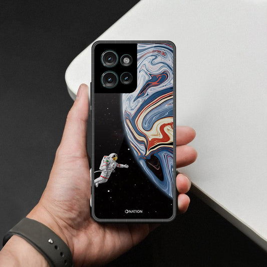 Motorola Edge 50 Cover - Cosmic Marble Astronaut Design - HQ Premium Shine Durable Shatterproof Case