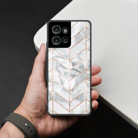 Motorola Edge 50 Cover - White Marble Series 2 - HQ Premium Shine Durable Shatterproof Case