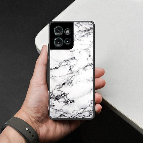 Motorola Edge 50 Cover - White Marble Series - HQ Premium Shine Durable Shatterproof Case