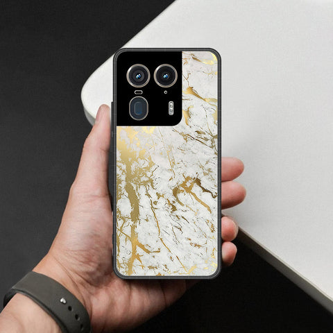 Motorola Edge 50 Ultra Cover - White Marble Series - HQ Premium Shine Durable Shatterproof Case