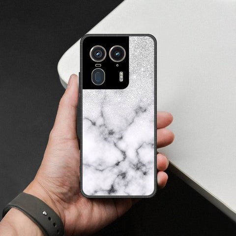 Motorola Edge 50 Ultra Cover - White Marble Series - HQ Premium Shine Durable Shatterproof Case