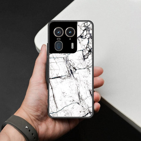 Motorola Edge 50 Ultra Cover - White Marble Series 2 - HQ Premium Shine Durable Shatterproof Case