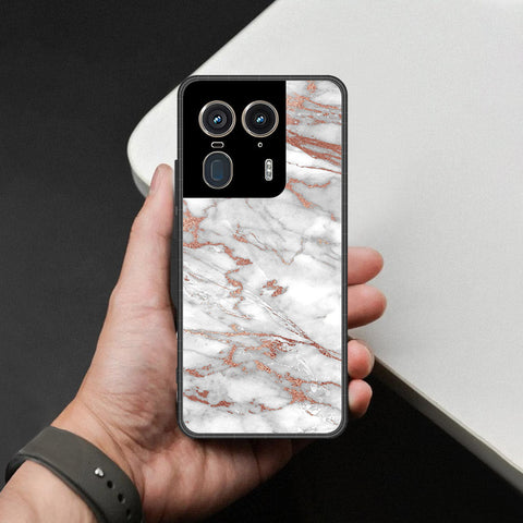 Motorola Edge 50 Ultra Cover - White Marble Series 2 - HQ Premium Shine Durable Shatterproof Case