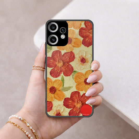 Nothing CMF Phone 2 Pro Cover - Floral Series - Design 6 - Red & Orange - HQ Premium Shine Durable Shatterproof Case