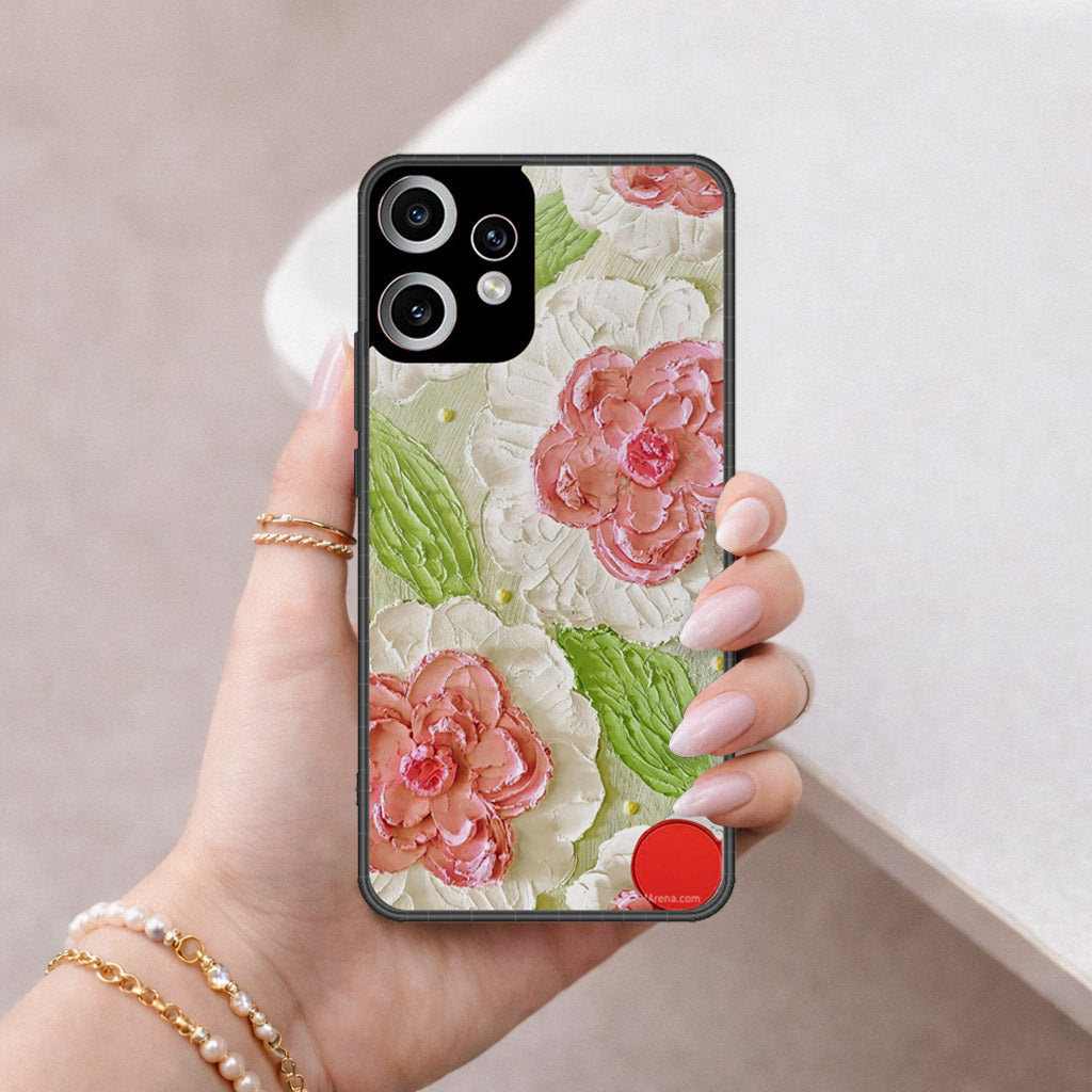 Nothing CMF Phone 2 Pro Cover - Floral Series - Design 13 - Offwhite & Green - HQ Premium Shine Durable Shatterproof Case