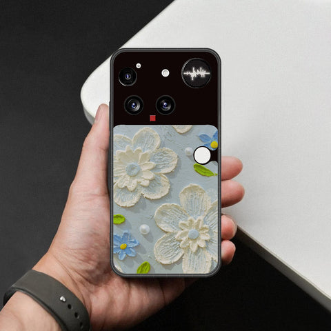 Nothing Phone 3 Cover - Floral Series - Design 3 - Sky Blue - HQ Premium Shine Durable Shatterproof Case