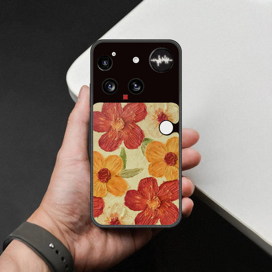 Nothing Phone 3 Cover - Floral Series - Design 6 - Red & Orange - HQ Premium Shine Durable Shatterproof Case