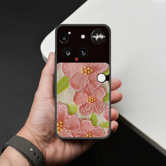 Nothing Phone 3 Cover - Floral Series - Design 9 - Pink & Green - HQ Premium Shine Durable Shatterproof Case