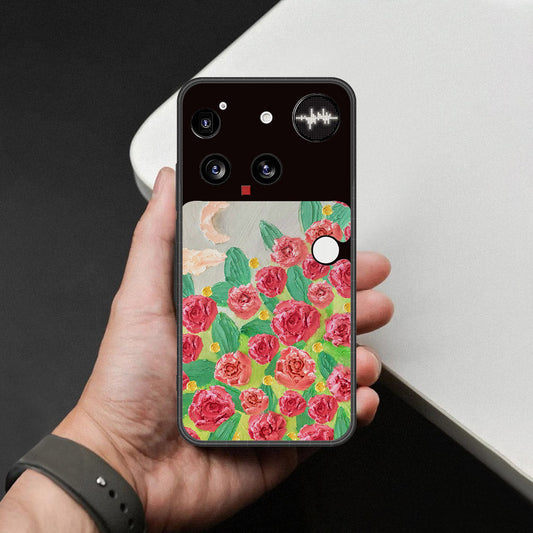 Nothing Phone 3 Cover - Floral Series - Design 10 - Red & Green - HQ Premium Shine Durable Shatterproof Case