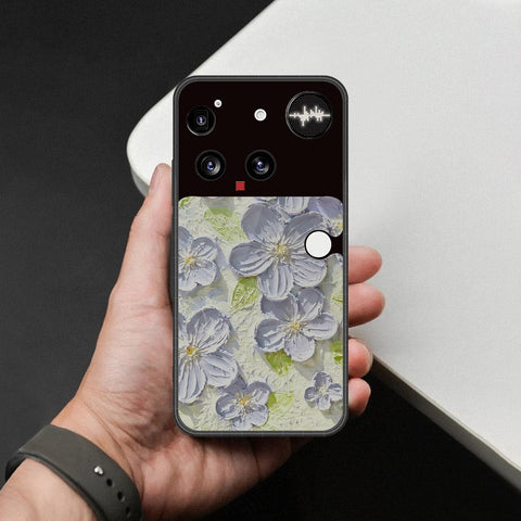 Nothing Phone 3 Cover - Floral Series - Design 12 - Grey & Green - HQ Premium Shine Durable Shatterproof Case