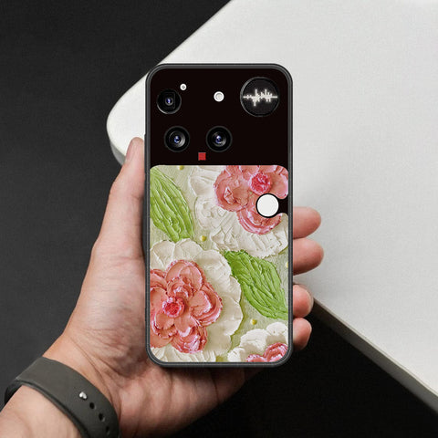 Nothing Phone 3 Cover - Floral Series - Design 13 - Offwhite & Green - HQ Premium Shine Durable Shatterproof Case