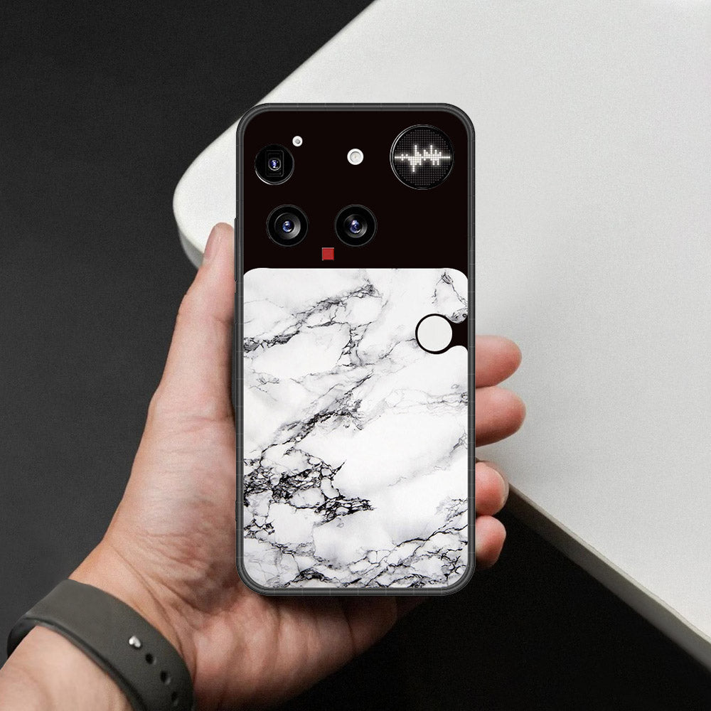 Nothing Phone 3 - White Marble Series - HQ Premium Shine Durable Shatterproof Case