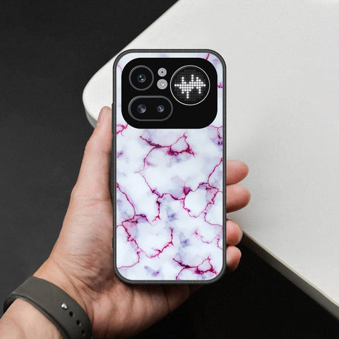 Nothing Phone (4a) Pro Cover - White Marble Series - HQ Ultra Shine Premium Infinity Glass Soft Silicon Borders Case