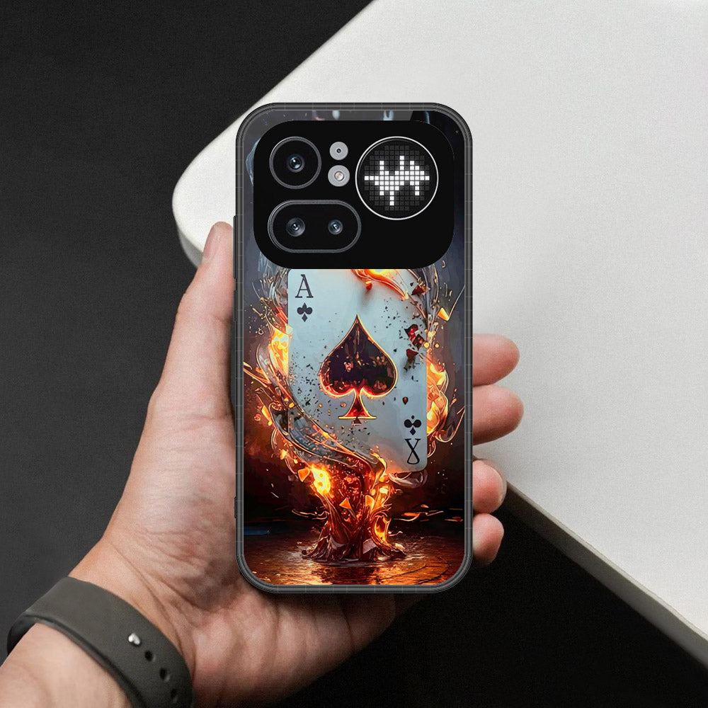 Nothing Phone (4a) Pro Cover - Ace of Fire Rising Star Design - HQ Ultra Shine Premium Infinity Glass Soft Silicon Borders Case