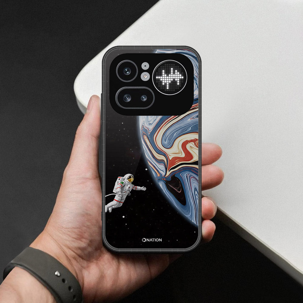 Nothing Phone (4a) Pro Cover - Cosmic Marble Astronaut Design - HQ Ultra Shine Premium Infinity Glass Soft Silicon Borders Case