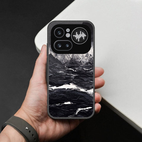 Nothing Phone (4a) Pro Cover - Black Marble Series - HQ Ultra Shine Premium Infinity Glass Soft Silicon Borders Case