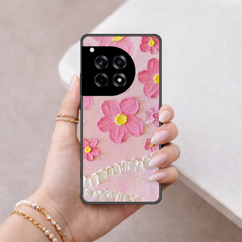 OnePlus Ace 3 Cover - Floral Series - Design 2 - Pink - HQ Premium Shine Durable Shatterproof Case