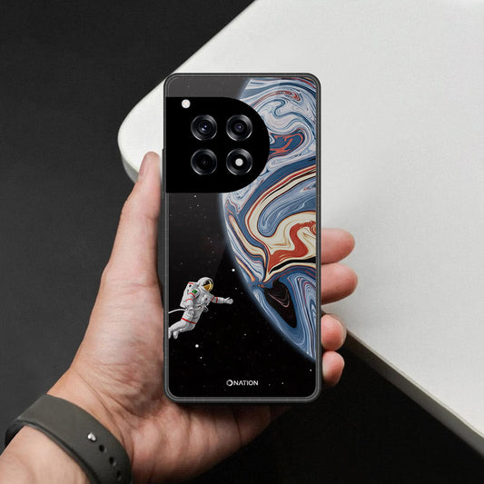 OnePlus 12R Cover - Cosmic Marble Astronaut Design - HQ Premium Shine Durable Shatterproof Case