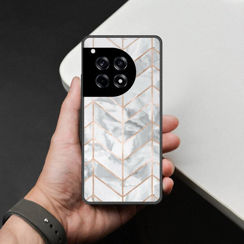 OnePlus Ace 3 Cover - White Marble Series 2 - HQ Premium Shine Durable Shatterproof Case