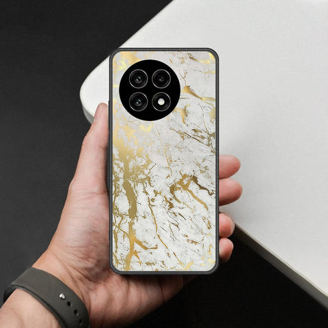 OnePlus Ace 5 Pro - White Marble Series - HQ Ultra Shine Premium Infinity Glass Soft Silicon Borders Case