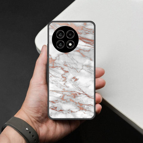 OnePlus Ace 5 Pro - White Marble Series 2 - HQ Ultra Shine Premium Infinity Glass Soft Silicon Borders Case