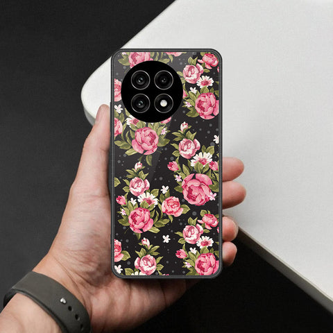 OnePlus Ace 5 Pro - Floral Series - HQ Ultra Shine Premium Infinity Glass Soft Silicon Borders Case