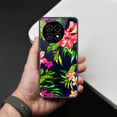 OnePlus Ace 5 Pro - Floral Series - HQ Ultra Shine Premium Infinity Glass Soft Silicon Borders Case