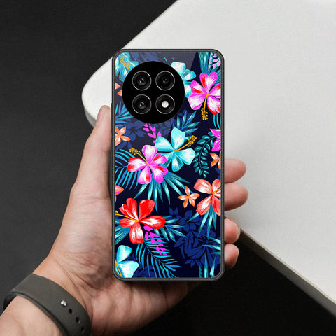 OnePlus Ace 5 Pro - Floral Series - HQ Ultra Shine Premium Infinity Glass Soft Silicon Borders Case