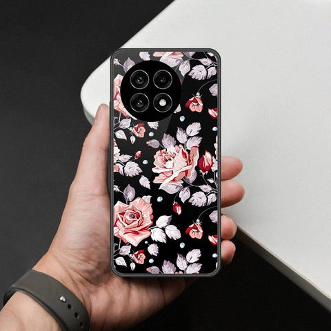 OnePlus Ace 5 Pro - Floral Series - HQ Ultra Shine Premium Infinity Glass Soft Silicon Borders Case