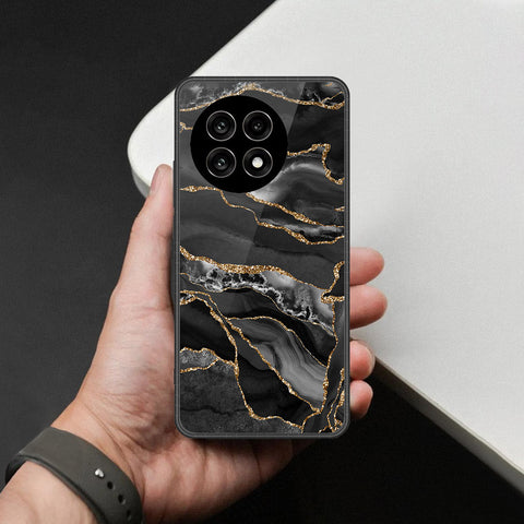 OnePlus Ace 5 Pro - Black Marble Series - HQ Ultra Shine Premium Infinity Glass Soft Silicon Borders Case