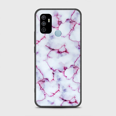 Oppo A53 Cover- White Marble Series - HQ Premium Shine Durable Shatterproof Case