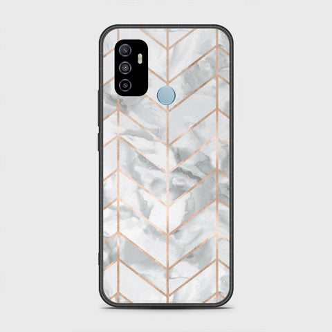 Oppo A53 Cover- White Marble Series 2 - HQ Premium Shine Durable Shatterproof Case